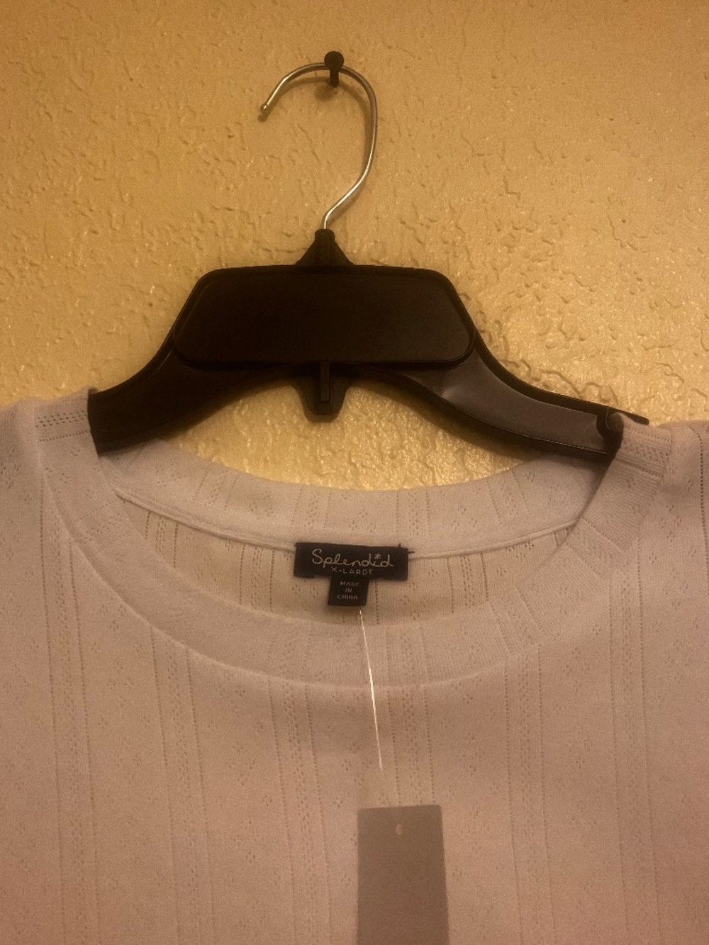 Splendid Ribbed Top Size XL White - Picture 3 of 9